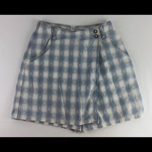 high waist Lizwear plaid checked skort mini skirt